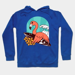 Flamingo Surfer Hoodie